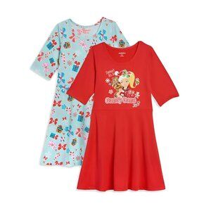 5/$20 NEW 2Pk 4-5 Girls Jojo Siwa Soft Christmas Dress Set